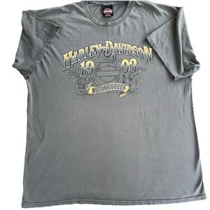 Harley-Davidson Men's‎ XL Buckminn's D&D Xenia Ohio Short Sleeve T-Shirt Flaws